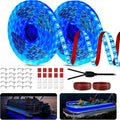 Marine LED Strip Lights for Pontoon Boats - 12V Waterproof Interior Deck Lighting for Kayaks, Jon Boats, Bass Boats, and Fishing Vessels (Blue, 32.8Ft)